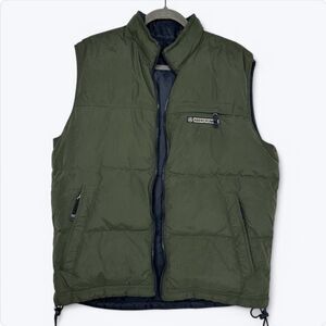 Y2K Vintage Abercrombie & Fitch Duck Down Puffer Vest Reversible Size M READ